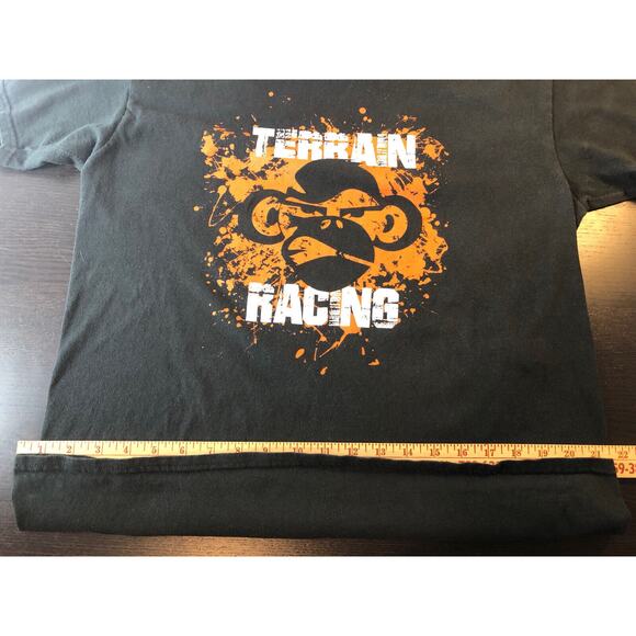Terrain Racing Graphic T-Shirt Monkey Face Black and Orange Unisex Adult Large - Picture 8 of 8